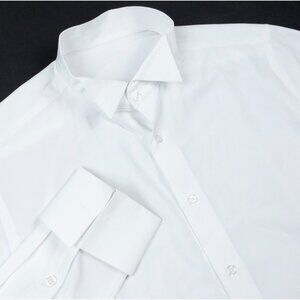 State & Liberty Tuxedo Shirt Men's 17 (XL) Wingtip Collar White Wicking Athletic